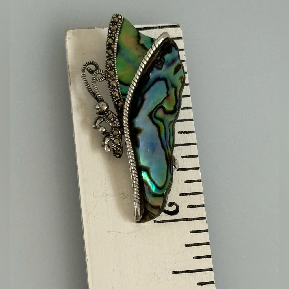 925 silver sea shell butterfly Brooch